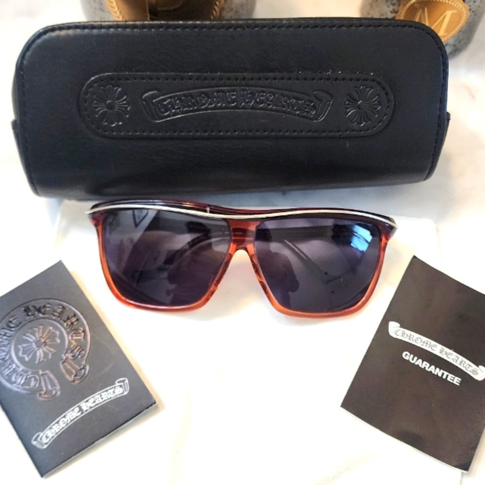 CHROME HEARTS Sunglasses P***yWillow mod With original leather Case